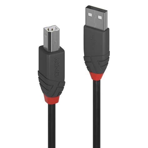 5m Usb 20 Type A To B Cable Anthra Line Cables And Adapters From Lindy Uk