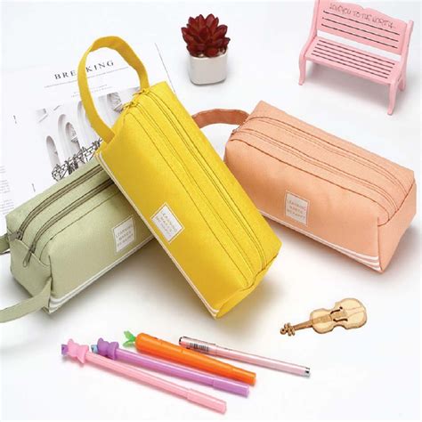 Túi đựng bút ngăn vải cỡ lớn nhiều màu sắc được giới trẻ ưa chuộng đang hot nhất hiện nay đựng