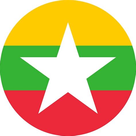 La Bandera Nacional Del Mundo Myanmar Vector Premium