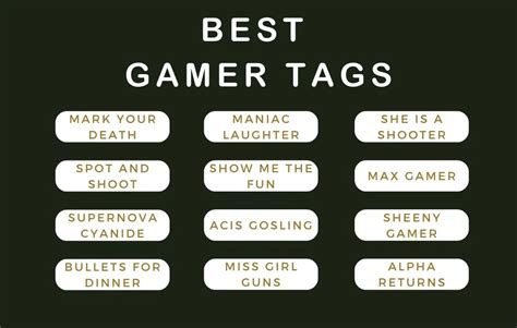 Unique Gamer Tags Idea For Girls Good Name