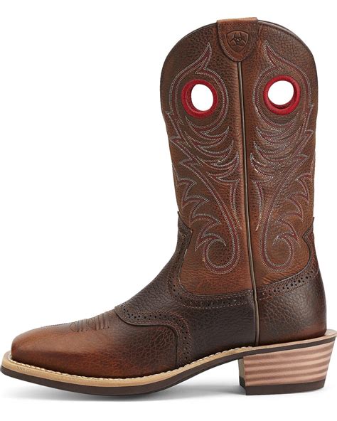 Ariat Heritage Rough Stock Cowboy Boots Square Toe Country Outfitter