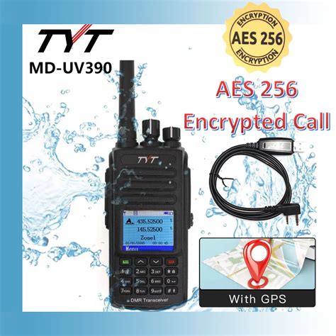 AESMatte Walkie Talkie Num Rique Tanche TYT MD UV390 UV380 DMR