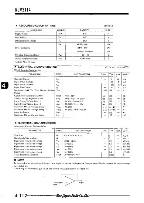 Jrc D Datasheet Pages Njrc High Performance Low Noise Dual