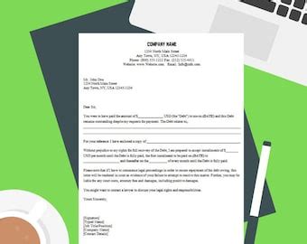 Editable Demand Letter Template Etsy