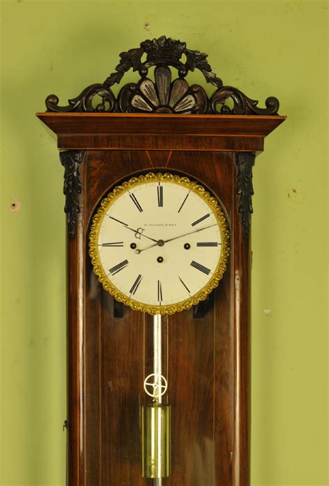 Biedermeier Vienna Regulator Wall Clock P Peuker In Wein