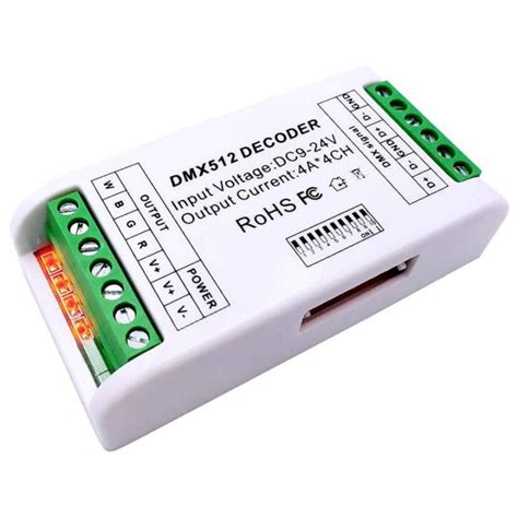 Mini 4 Channel DMX RGBW Decoder 16A RGB RGBW Strip Controller DMX 512