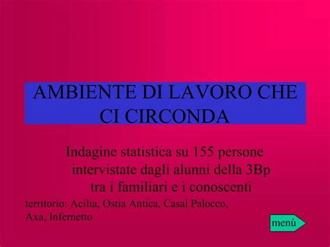 PPT AMBIENTE DI LAVORO CHE CI CIRCONDA PowerPoint Presentation Free