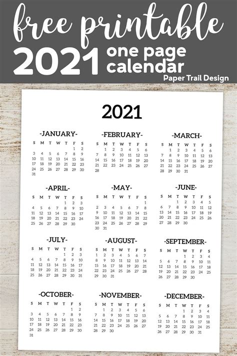 6 Month Calendar 2021 Printable One Page – Best Calendar Example