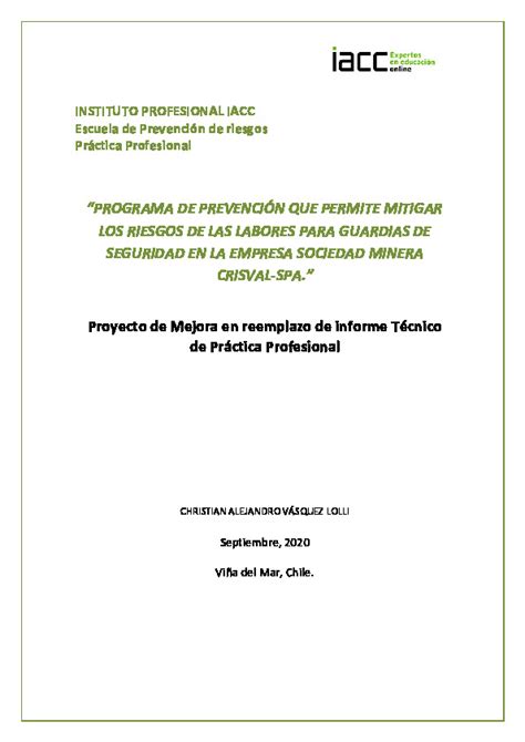 Proyecto de Mejora Convalidacion Práctica Profesional Instituto