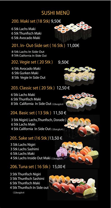 Speisekarte ASIA SUSHI BAR