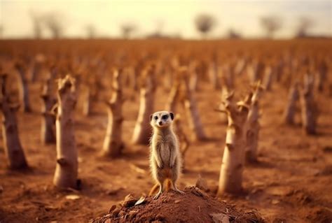 Premium AI Image | Meerkat in its habitat