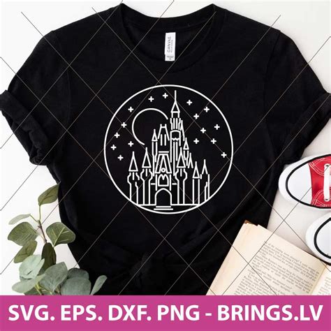 Mickey Mouse Castle Svg Cinderella Castle Svg Png Dxf Eps Cut Files For