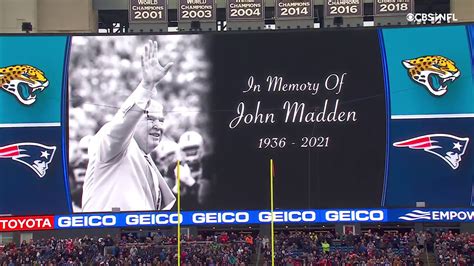 Patriots Honor John Madden During Pregame Tribute