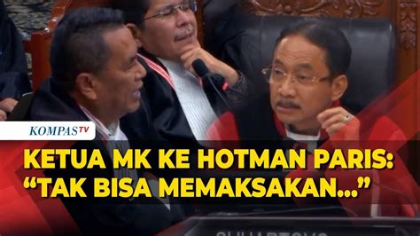 Panas Momen Ketua MK Suhartoyo Ingatkan Hotman Paris Anda Tak Bisa