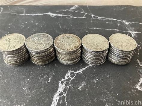 50 pièces de 5 francs Semeuse en Argent Canton Genève anibis ch