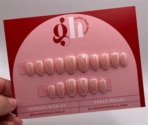 Nude Glazed Nails Simple Nails Press On Nails Almond Etsy