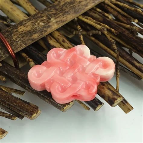 Incre Ble Nudo De La Suerte Accesorios De Coral Artificial Rosa Cuentas