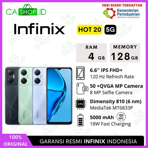 Jual Infinix Hot Series Hot 20S 8GB 128GB Hot 20 5G 4 128