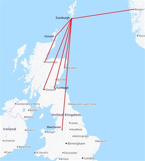 Map Of Shetland Island Ferry Routes