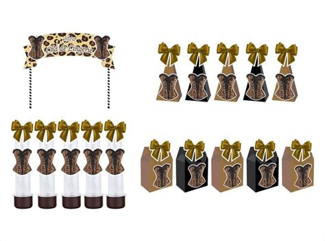 Kit Festa Ch De Lingerie Oncinha Pe As Pessoas Cone Milk Produto Artesanal Kit