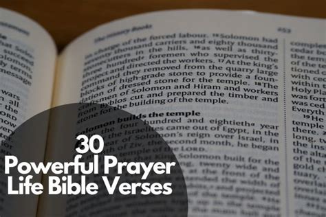 30 Powerful Prayer Life Bible Verses