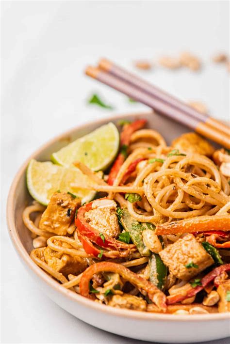 Easy Vegan Pad Thai With Tofu And Homemade Peanut Sauce