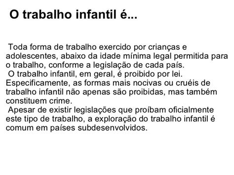 Exploração Do Trabalho Infantil