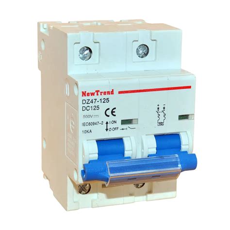 2p Dc 1000v 500v Solar Mini Circuit Breaker 63a 80a 100a 125a Dc1000v