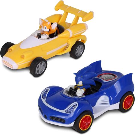 Amazon.com: NKOK Sonic Transformed All-Stars Racing 2 Pack Pull Back Action: Tails and Sonic ...