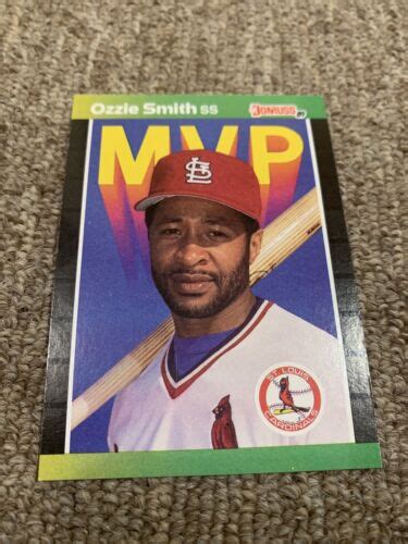 Rare Donruss Ozzie Smith Mvp Error Baseball Card No Dot After Inc