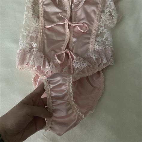Vintage Deadstock Blush Pink Teddy Lingerie Bodysuit Depop