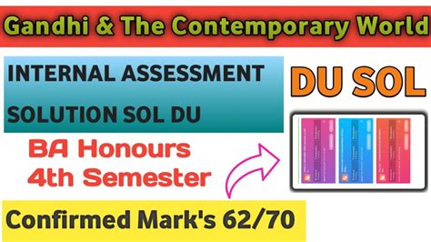 Gandhi Contemporary World Internal Assessment Sem Iv Solution Sol