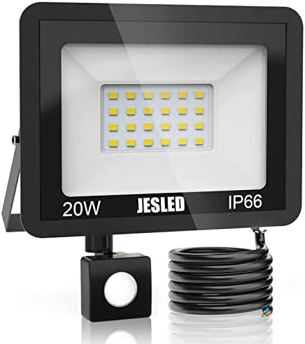 JESLED Faretto LED Da Esterno Con Sensore Di Movimento 20W 2200 Lumen