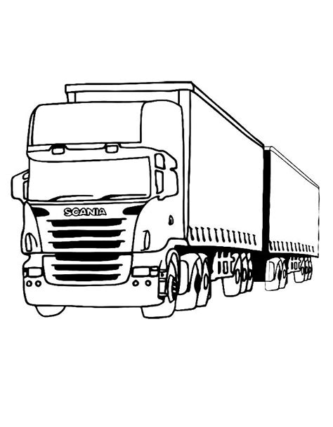 Big Rig Truck Coloring Page