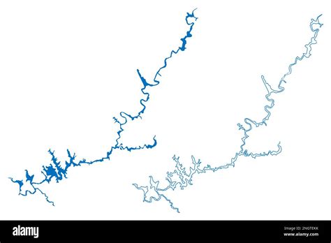 Lake Powell Reservoir United States Of America North America Us Usa Utah And Arizona Map