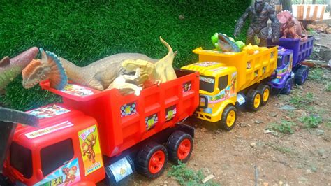 Mobil Truk Oleng Angkut Dinosaurus Spinosaurus Kingkong Godzilla