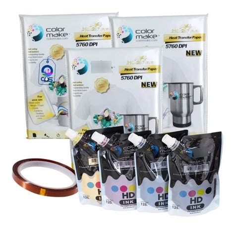 Kit Tintas Sublimacion Papel Premium Cinta Color Make Mebuscar M Xico