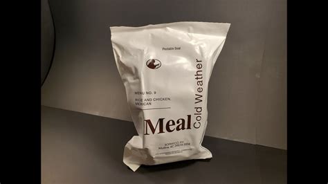 Mcw Mexican Chicken Rice Cold Weather Mre Review Meal Ready To