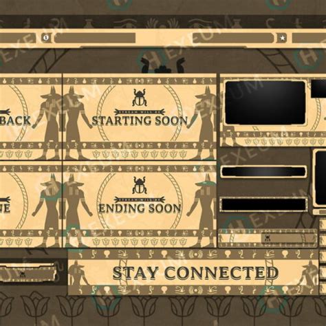 Ancient Egypt Twitch Overlay Package For Obs