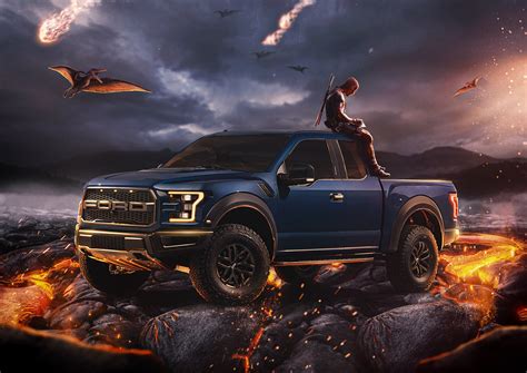 Deadpool En Ford Raptor Fondo De Pantalla Id