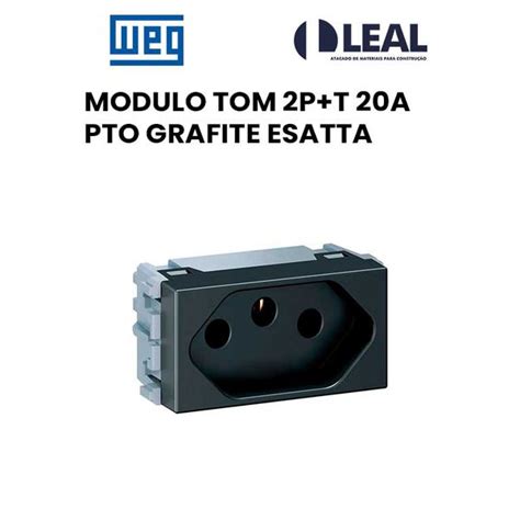 MODULO TOMADA 2P T 20A PRETO GRAFITE ESATTA Comercial Leal