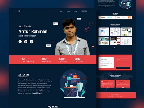 Personal Portfolio Design Ui Ux Personal Website By Tousifa Sabrin