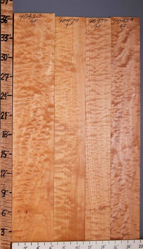 5a Quilted Maple Lumber 4 Board Set Nwt 9043c