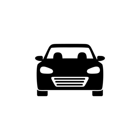 Car front icon. Silhouette symbol. Car sign in linear style 12750889 ...