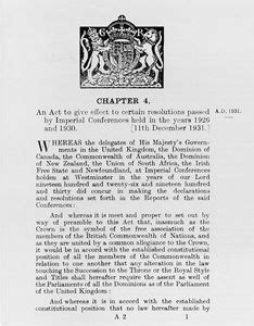 Statute of Westminster - The Canadian Encyclopedia