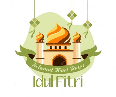 Premium Vector | Idul fitri and mosque vector image 01