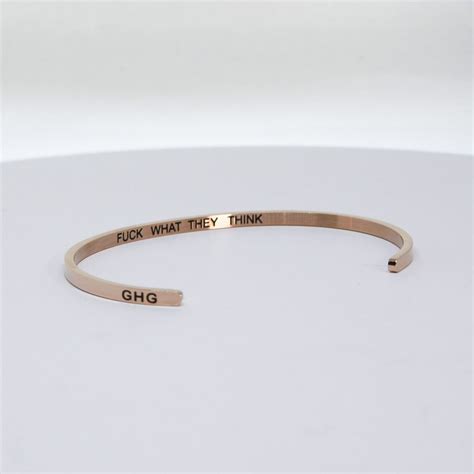 FUCK WHAT THEY THINK BANGLE Sweary Jewellery Perth WA