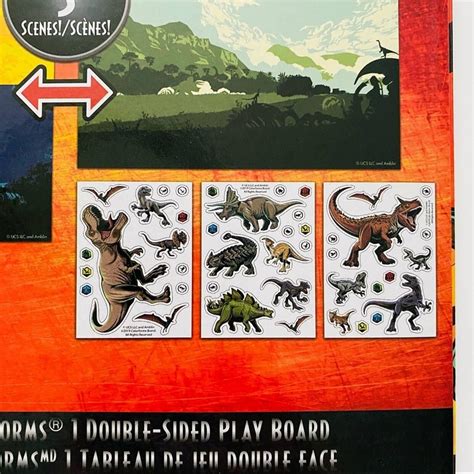 Colorforms Jurassic World Dinosaur Cling Set Nwt