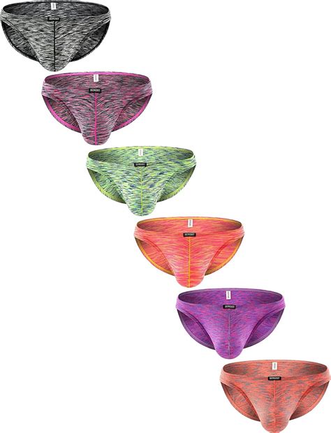 Ikingsky Men S Colorful Big Pouch Bikini Underwear Sexy Low Rise Bluge Men Briefs At Amazon Men