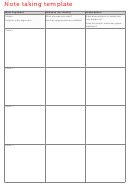 Formal Outline Note Taking Template printable pdf download